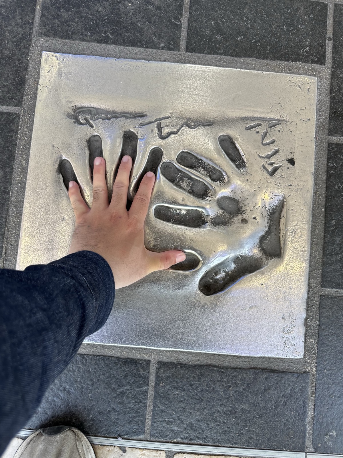 Handprint on the walk of stars at the Palais des Festivals, Cannes