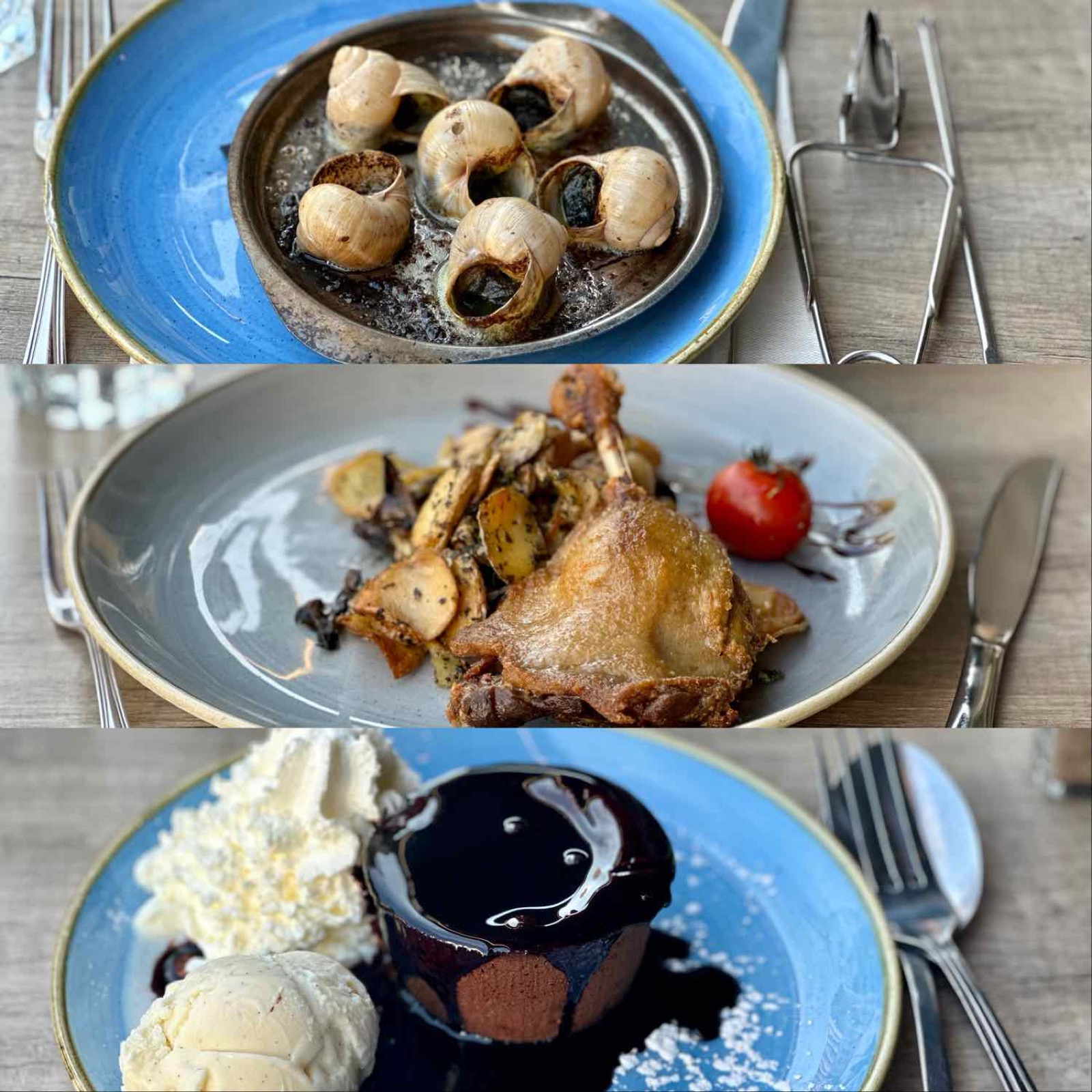 The French meal ordered per Gemini's suggestion