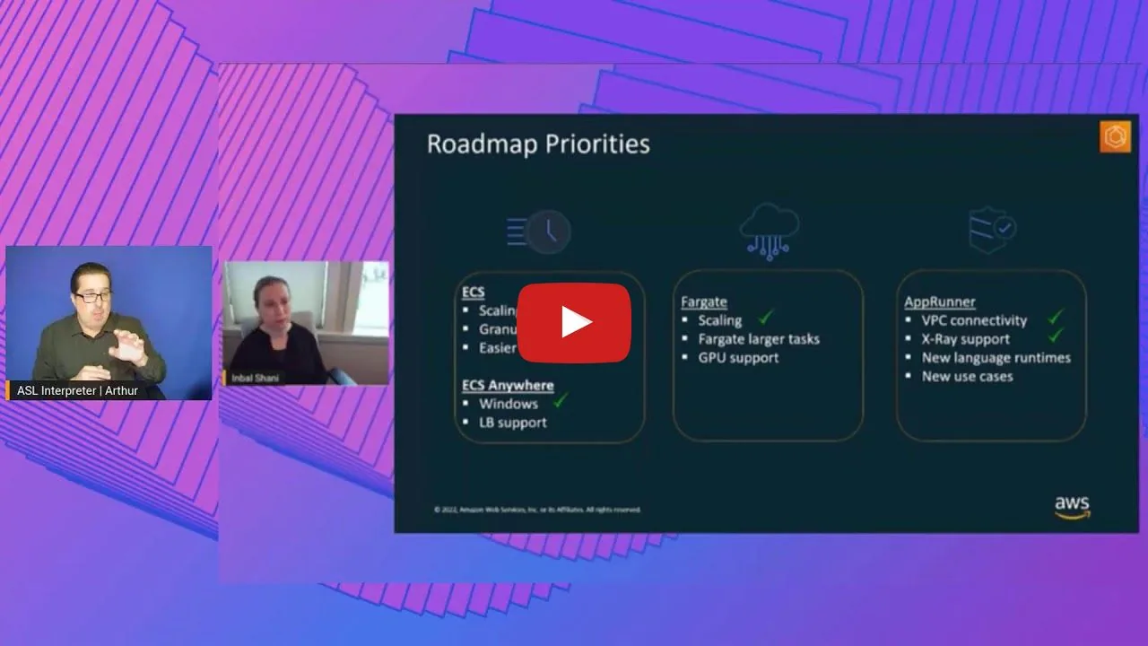 DockerCon 2022, the AWS session on getting production web applications to scale.