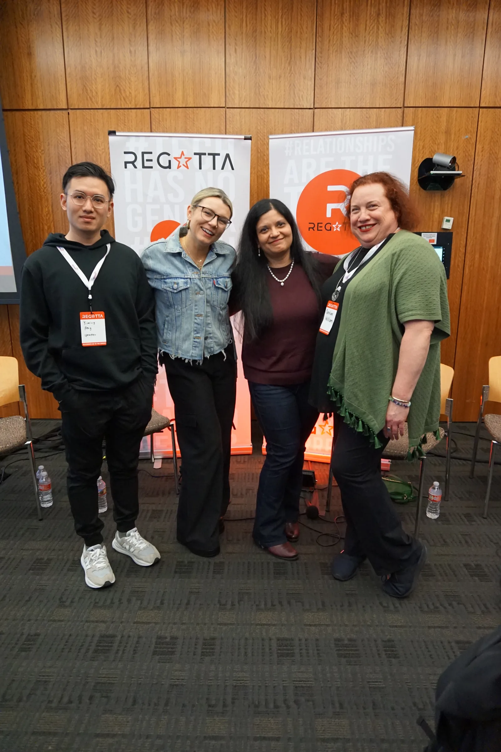 The Myth-Busting Tech Trends panel at the Seattle Women in Tech Regatta 2023.